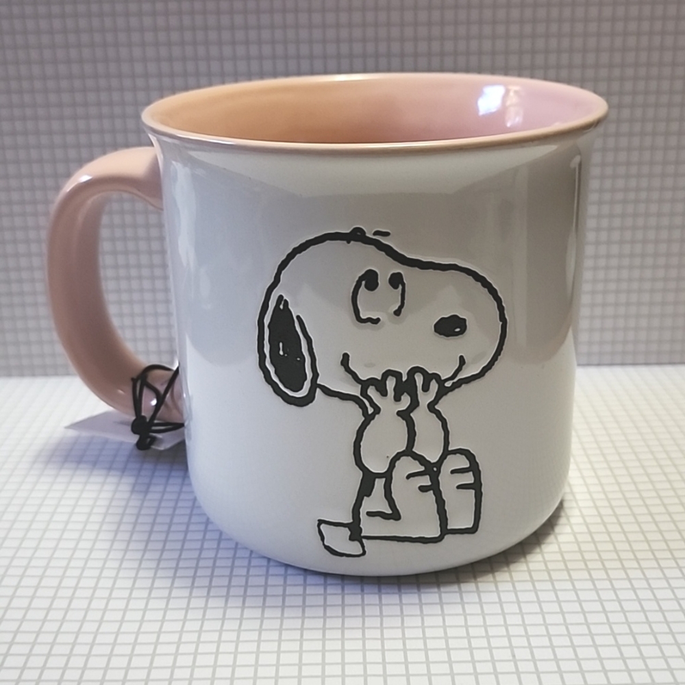 Brand new Peanuts Snoopy Pink camping mug
